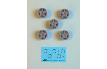 Wheels – Speedline ( 5 spoke tarmac ) 3D print / 5 pcs for Escort RS Cosworth 1/24